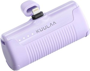 Kuulaa Portable Charger iPhone 4500mAh Mini Power Bank,Cute Battery Pack Backup Charger Travel Compatible with iPhone 14131211XSXRAirpods (Purple)