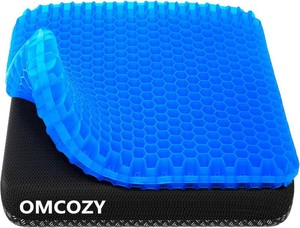 $26 Gel Seat Cushion, Cooling seat Cushion (Super Large & Thick), Breathable Honeycomb Design Absorbs Pressure Points Seat Cushion, Gel Cushion for Office Chair, Home Car seat Cushion for Wheelchair
