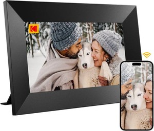 $67 Kodak 7 Inch Black Digital Picture Frame 32GB Storage, Auto-Rotate Instant Photo & Video Sharing Perfect for Family Photos Remote Uploads, Digital Display, Easy Setup