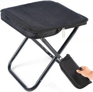 $14 Camping Stool 12 Inch Portable Folding Stool with Carry Bag Weight Load 220lbs Portable Stool for Camping Fishing Hiking BBQ