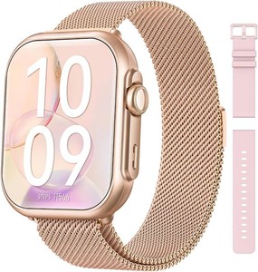$35 Smart Watch for Women Men Fitness Smart Watch for iPhone&Android Bluetooth Call with SpO2 Sleep Heart Rate Monitor,IP68,Fitness Tracker with 120Sport,Reloj Inteligente 30 DayBattery Life, 2 Bands
