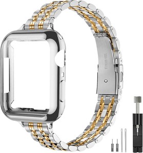 $20 QUNDAXI Slim Watch Band Compatible with Apple Watch 41mm 45mm 42mm 44mm 40mm 38mm Metal Stainless Steel Watchband Suitable for iWatch 1110987654321SE Series Women Luxury Strap