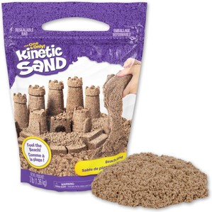 $13 Kinetic Sand, 3lbs Beach Play Sand, Moldable Sensory Toys for Kids, Resealable Bag (Packaging May Vary), for Ages 3 and up