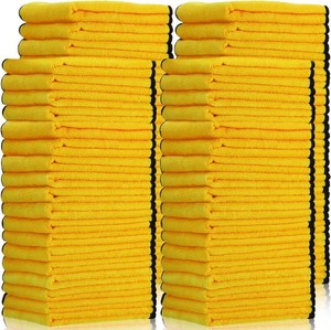 $40 Tallew 40 Pcs Yellow Microfiber Towels 16x16 Microfiber Drying Towels Bulk Micro Fiber Car Cleaning Cloth for Cars Drying Washing Polishing Cleaning Household Supplies