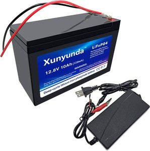 $30 12V 10Ah LiFePO4 Lithium Battery, 2000 Deep Cycle with BMS for Solar, Power Wheels, Fish Finder, Camping, Marine, Off-Grid Use