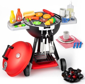 $45 JOYIN Kitchen Toy Set, BBQ Play Grill, Cooking Toy Set, Little Chef Play, Kids Grill Playset Interactive BBQ for Kids with Light & Sound, Birthday Gift for 3 4 Year Old Boys Girls Outdoor Toys
