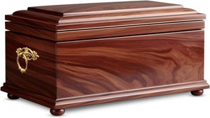 $46 Trupoint Memorials Wood Cremation Urns for Human Ashes, Casket for Humans, Decorative Burial Urn for Adult Men & Women   Large, Brown Rosewood