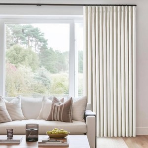 $59 Natural Linen 100% Black Out Curtains 86 Inches Long 2 Panels Set for Bedroom Cream Ivory Pinch Pleated Back Tab Thermal Insulated Energy Efficient Window Curtains Living Room High Ceiling Length