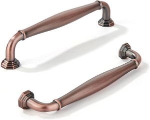 $34 khtumeware 10 Pack 5 Inch(128mm) Brushed Antique Copper Cabinet Pulls Vintage Cabinet Handles Heavy Duty Solid Cabinet Hardware for Cupboard Drawer Pulls Dresser Handle