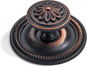 $32 khtumeware 10 Pack 2.5 Inch Oil Rubbed Bronze Cabinet knobs with Backplate,Vintage Backplate for Cabinet knobs and Drawer knobs, Bi-Fold Door Knobs