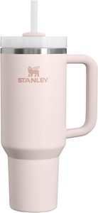 $45 STANLEY Quencher H2.0 Tumbler with Handle and Straw 40 oz Flowstate 3-Position Lid Cup Holder Compatible for Travel Insulated Stainless Steel Cup BPA-Free Rose Quartz 2.0