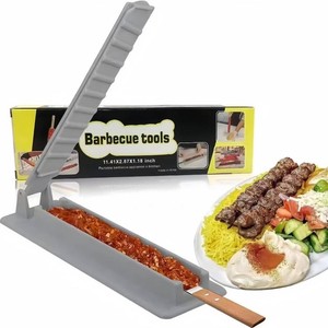 $13 2Pcs Kebab Maker Press  Create Flawless, Manual Kabob Mould, Kabob Maker Barbecue Skewers, Non-Stick, Easy Clean, Form Your Kofta Kebab Like a Traditional Chef Handmade Kebab