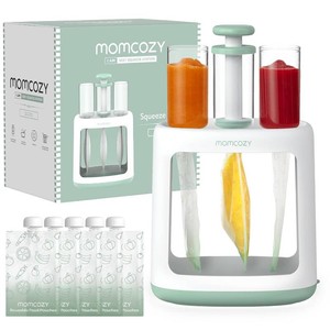 $31 Momcozy Squeeze Station,Baby Food Maker,Pouch Filler for Homemade Baby Puree, BPA-Free, Dishwasher Safe, with Reusable Baby Food Pouches for Babies & Toddlers