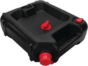 $25 Performance Tool W4076 10-Quart Oil Drain Container, Deep Drain Well, Integrated Handle, Sealing Rubber Gaskets, Black