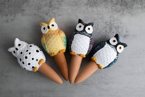 $15 Owl Shaped Self-Watering Spikes - Effortless Plant Care for Your Garden, Whimsical and Charming Design for Indoor and Outdoor Plants, Keep Your Plants Hydrated While on Vacation