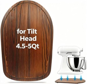 $15 Mixer Slider Compatible with Kitchen aid 4 .5-5 Qt Stand Mixer Pine Wood - Kitchen Countertop Storage Mover Sliding Caddy for Kitchen Aid 4 .5-5 Qt Mixer (4 .5-5 Qt - Brown)