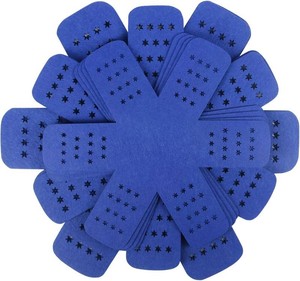 $14 BYKITCHEN Pan Pot Protectors, Larger & Thicker Pan Protector with Stars, Set of 12 and 3 Different Sizes, Blue Pot Separator Pads for Stacking and Protecting Your Cookware