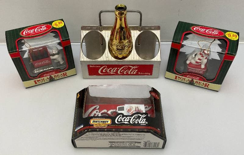 Collectible Coca Cola Items Including Tin Bottle Carrier And More