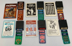 Misc. Intellivision Games Including Advanced Dungeons & Dragons Treasure Of Tarmin, Burgertime, Golf, Major League Baseball, Stampede & Triple Action