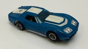 Vintage AFX Blue &amp White Corvette HO Scale Slot Car