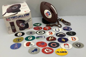 Vintage NFL Football Phone With Team Stickers In Original Box