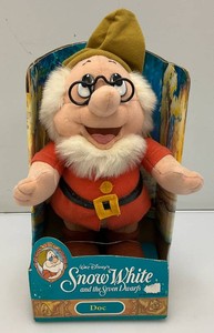 Vintage 12 Walt Disneys SNOW WHITE And The Seven Dwarfs Doc Plush Doll In Original Box