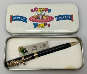 Vintage LOONEY TUNES Marvin The Martion Pen In Original Tin Case