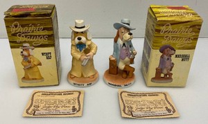Two Vintage Prairie Dawgs Statues 5 Porcelain In Original Boxes