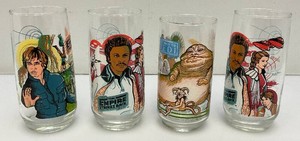 Vintage Collectible 1980s STAR WARS The Empire Streikes Back And Return Of The Jedi Burger King Collectors Glasses