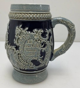 Vintage Bar Scene Western Germany Porcelain Beer Stein 5 34