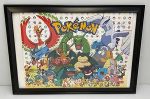 Collectible POKEMON Puzzle Complete And Framed 23 x 33
