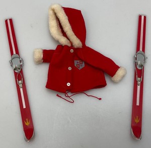 Vintage Ideal Tammy Snow Bunny Ski Jacket & Red Skis 9 34