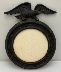 13 x 17 12 Cast Aluminum Federal Style American Eagle Porthole Frame For Picture Or Mirror