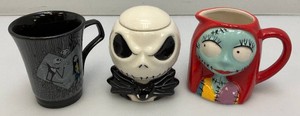 Collectible Disney Tim Burtons The Nightmare Before Christmas Cup, Sugar And Creamer Set