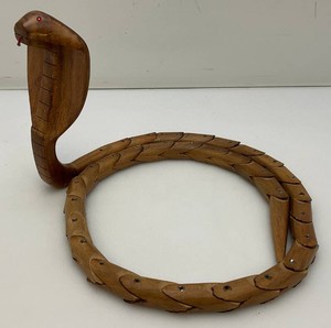 Vintage 40 Wooden Cobra Toy