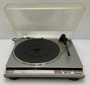 1980s  Onkyo CP-1033A Direct Drive Quartz Turntable Vintage Japan Silver (Seems To Work But Needs Needle)