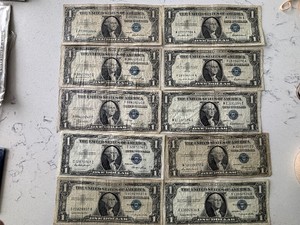 Blue Seal $1 Dollar Silver Certificates