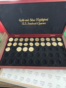 Gold and Silver Highlighted State Quarters