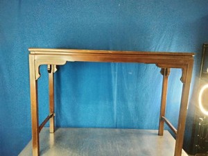 Vintage Oriental Natural Brown Altar Console Table