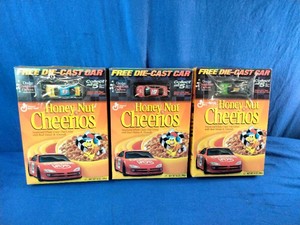 2001 Honey Nut Cheerios cereal boxes, promoting NASCAR with a Free Die-Cast Car premium.