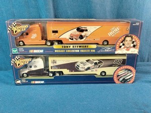 Winners Circle NASCAR diecast collector trailer rigs featuring Tony Stewart, scale 164.