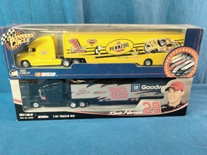 Two Winners Circle NASCAR 164 scale diecast transporter trailer rigs