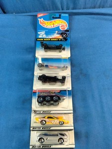 Hot Wheels Dark Rider Series II cars from the late 1990s.