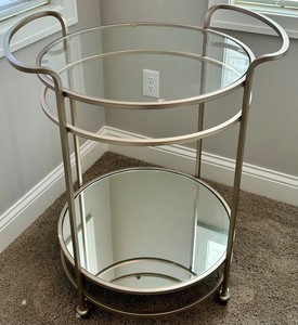 Glass & Metal Bar Cart