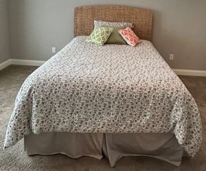 Pottery Barn Bed Frame, Beautyrest Black Hybrid Queen Mattress &amp Bedding Set