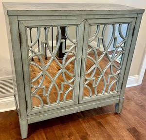 Minetta II Entryway Accent Cabinet with mirrored doors
