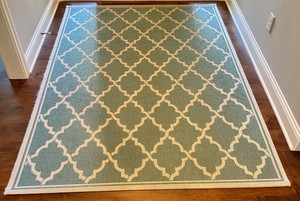 Monaco Ocean Port Turquoise Sand Area Rug
