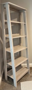 Light Wood Five-Shelf Bookcase