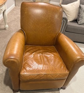 Room & Board Tobacco Brown Leather Recliner