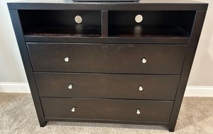 Black Three-Drawer Dresser